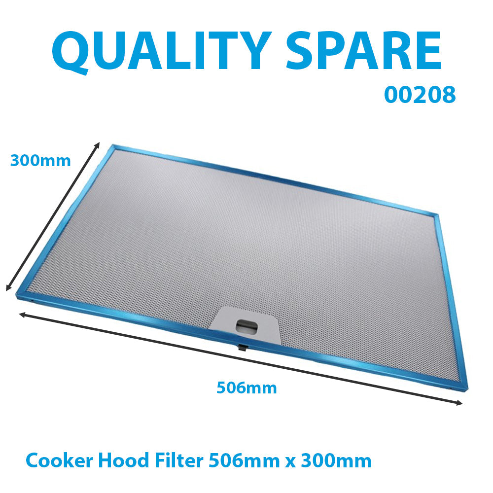 Electrolux Ikea Smeg Cooker Hood Filter 506mm x 300mm