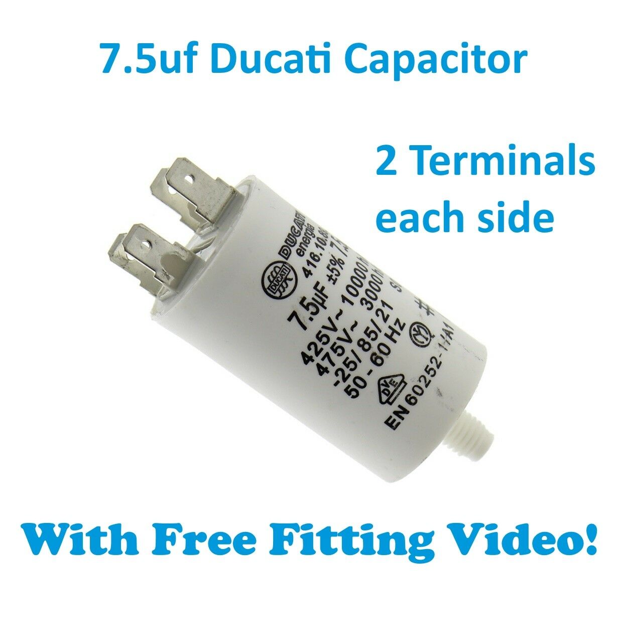 Hoover Candy 7.5UF Microfarad MFD Start Run Motor Capacitor