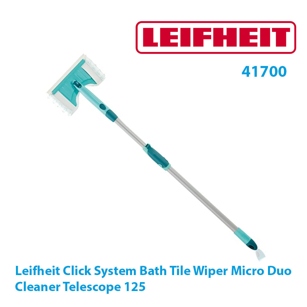 Leifheit Click System Bath Tile Wiper Micro Duo Cleaner Telescope 125