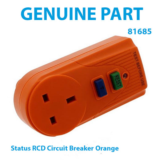 13 Amp 230V UK 3 Pin 30MA 3200W Orange RCD Circuit Breaker Plug